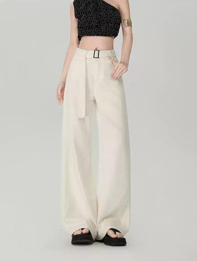 Lazy Strapped Belt Trousers-korean-fashion-Trousers-Lazy's Closet-OH Garments