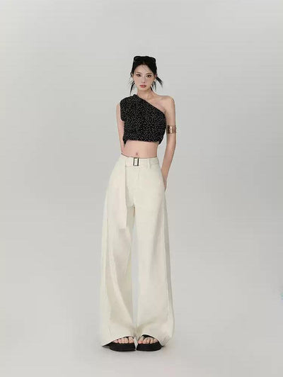 Lazy Strapped Belt Trousers-korean-fashion-Trousers-Lazy's Closet-OH Garments