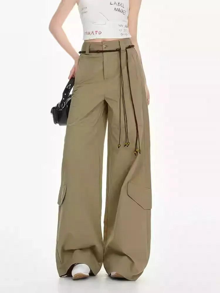 Lazy Structured Boot Cut Cargo Pants-korean-fashion-Pants-Lazy's Closet-OH Garments