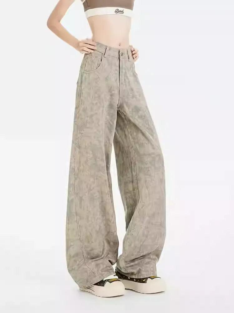 Lazy Structured Tie Dye Print Pants-korean-fashion-Pants-Lazy's Closet-OH Garments