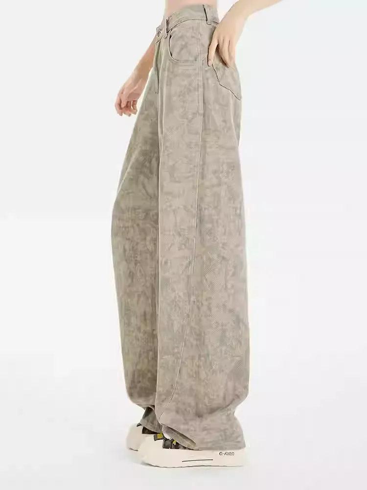Lazy Structured Tie Dye Print Pants-korean-fashion-Pants-Lazy's Closet-OH Garments