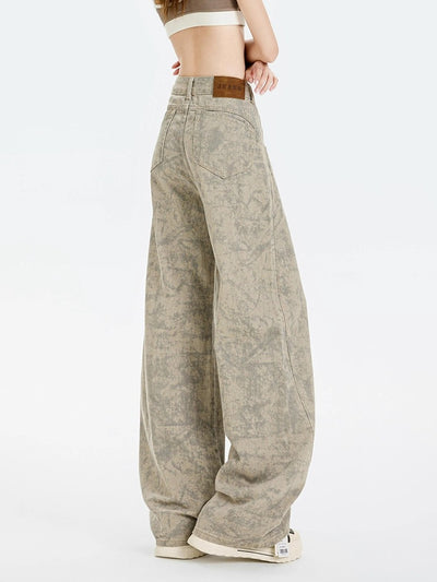 Lazy Structured Tie Dye Print Pants-korean-fashion-Pants-Lazy's Closet-OH Garments