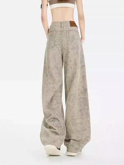 Lazy Structured Tie Dye Print Pants-korean-fashion-Pants-Lazy's Closet-OH Garments