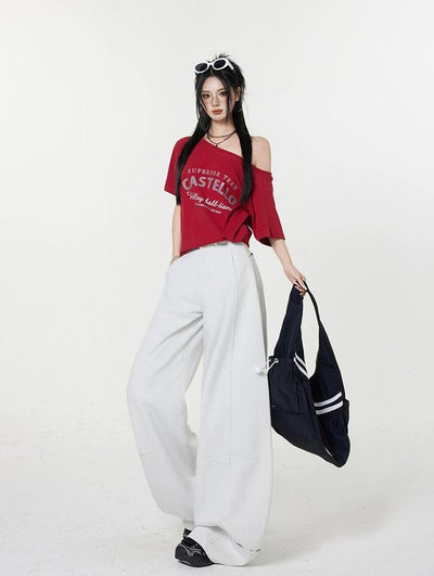 Lazy Structured Wide Leg Jeans-korean-fashion-Jeans-Lazy's Closet-OH Garments