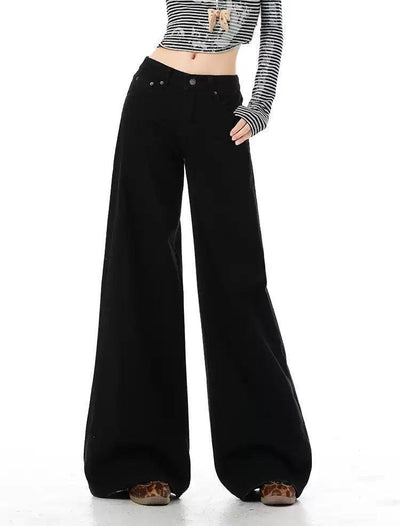 Lazy Versatile Wide Leg Pants-korean-fashion-Pants-Lazy's Closet-OH Garments