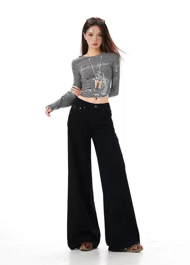 Lazy Versatile Wide Leg Pants-korean-fashion-Pants-Lazy's Closet-OH Garments