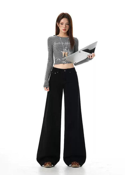 Lazy Versatile Wide Leg Pants-korean-fashion-Pants-Lazy's Closet-OH Garments