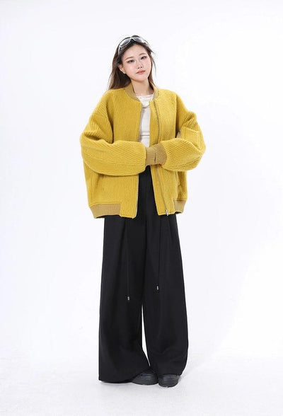 Lazy Waist String Wide Pants-korean-fashion-Pants-Lazy's Closet-OH Garments