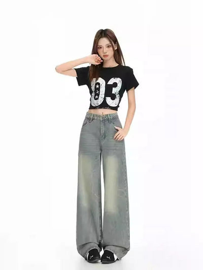Lazy Washed Cat Whiskers Straight Jeans-korean-fashion-Jeans-Lazy's Closet-OH Garments