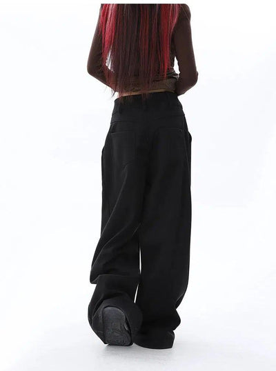 Lazy Wide Leg Cut Pants-korean-fashion-Pants-Lazy's Closet-OH Garments