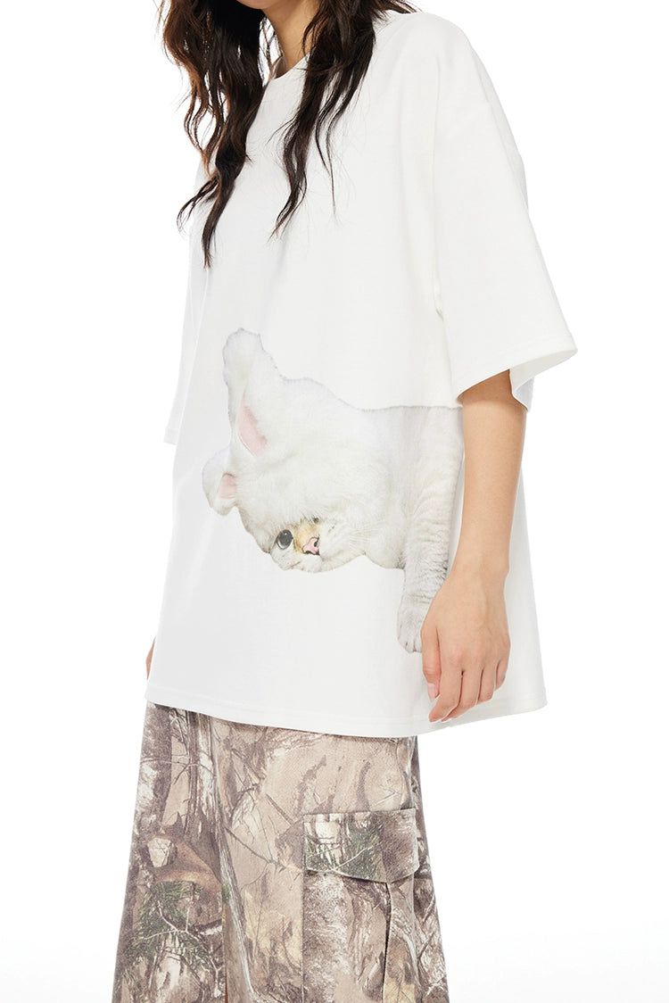 Light Bunny Hoodie Cat T-Shirt-korean-fashion-T-Shirt-Light's Closet-OH Garments