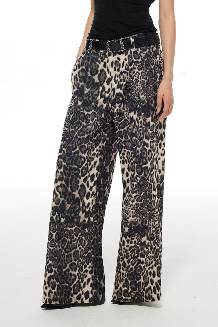 Light Casual Leopard Wide Fit Pants-korean-fashion-Pants-Light's Closet-OH Garments