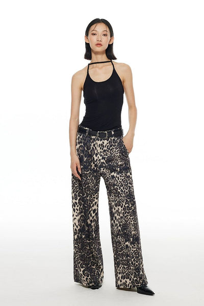 Light Casual Leopard Wide Fit Pants-korean-fashion-Pants-Light's Closet-OH Garments