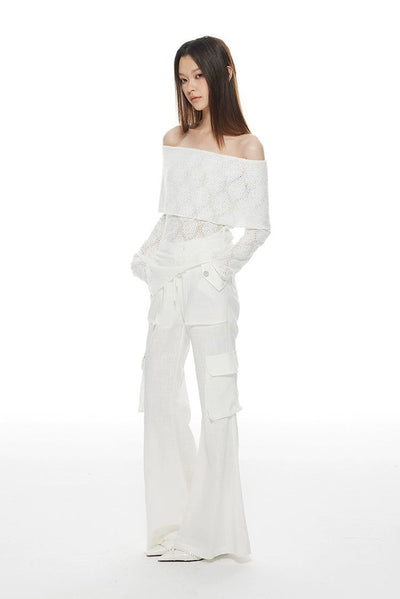 Light Drawcord Transparent Flared Pants-korean-fashion-Pants-Light's Closet-OH Garments