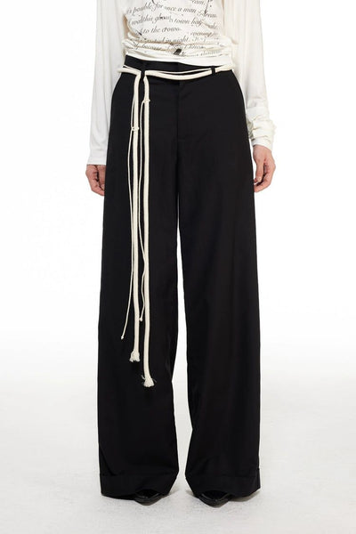 Light Rope Belted Straight Trousers-korean-fashion-Trousers-Light's Closet-OH Garments