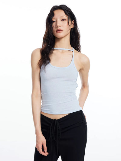 Light Solid Halter Neck Camisole-korean-fashion-Camisole-Light's Closet-OH Garments