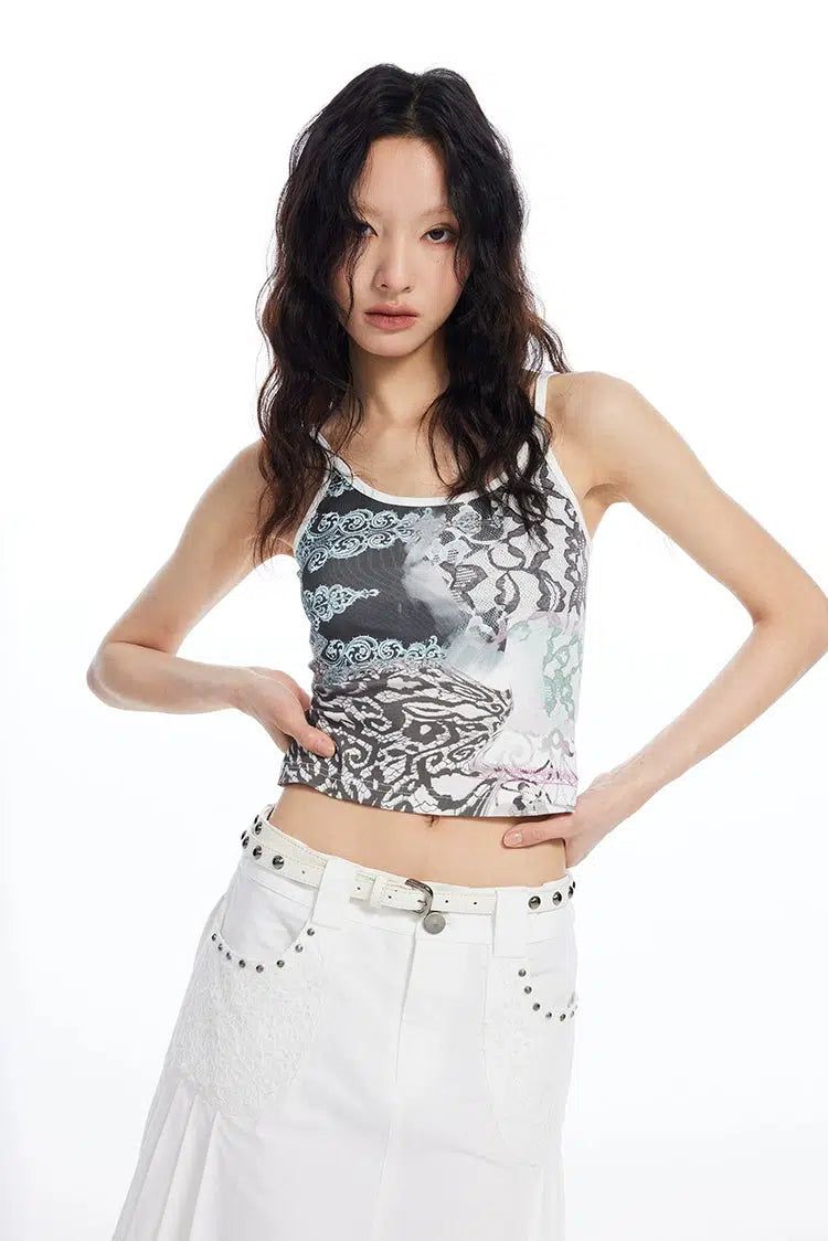 Light Subculture Print Camisole-korean-fashion-Camisole-Light's Closet-OH Garments