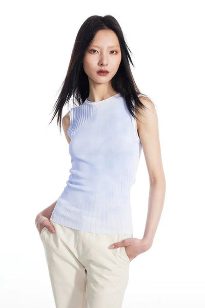 Light Tie-Dyed Knitted Tank Top-korean-fashion-Tank Top-Light's Closet-OH Garments