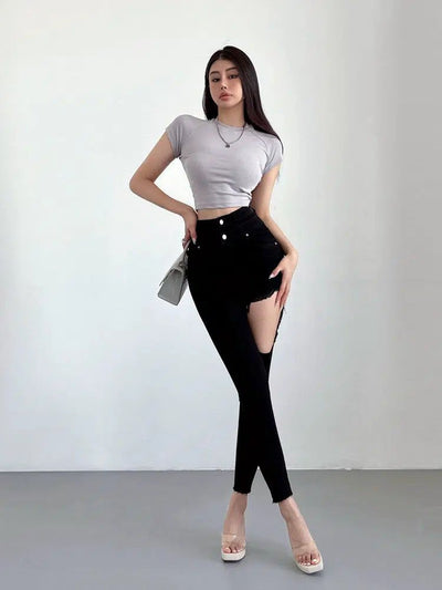Livia Clean Fit Raglan Cropped T-Shirt-korean-fashion-T-Shirt-Livia's Closet-OH Garments