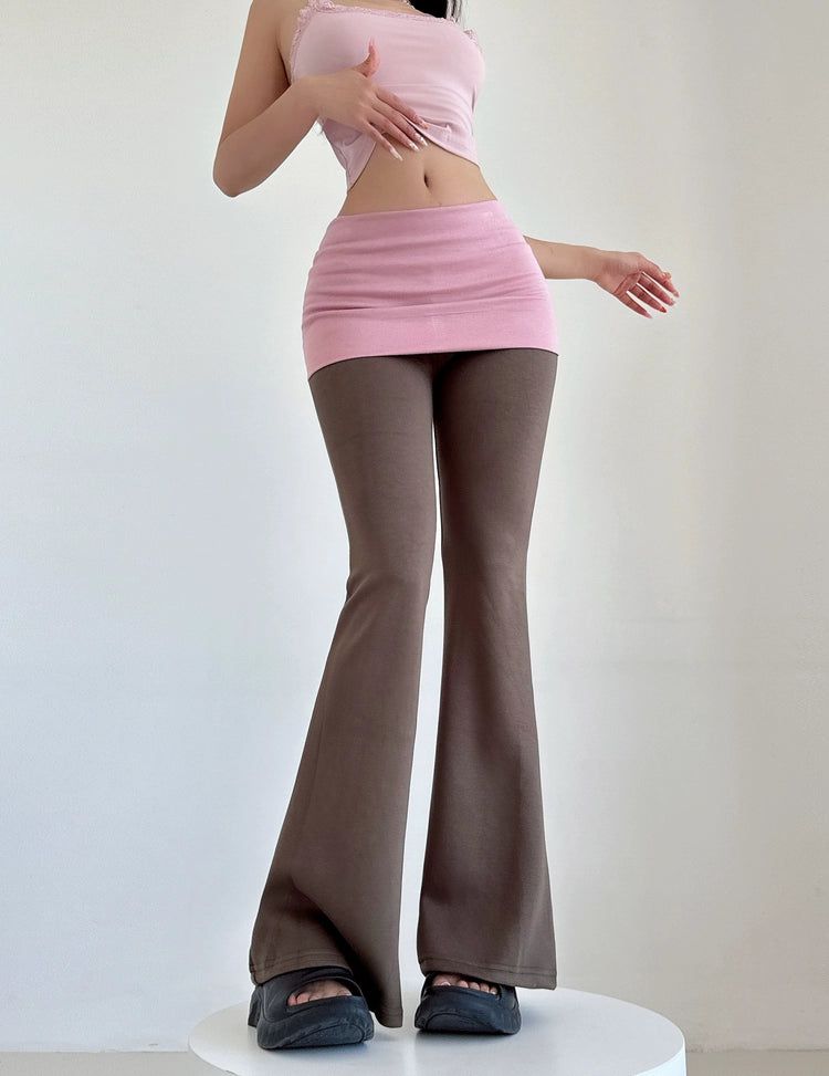 Livia Comfty Fit Flare Sweatpants-korean-fashion-Pants-Livia's Closet-OH Garments