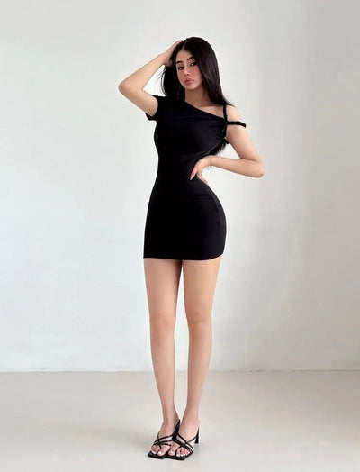 Livia Irregular Off-Shoulder Dress-korean-fashion-Dress-Livia's Closet-OH Garments