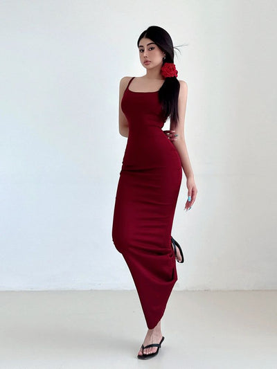 Livia Mermaid Hem Cami Long Dress-korean-fashion-Dress-Livia's Closet-OH Garments