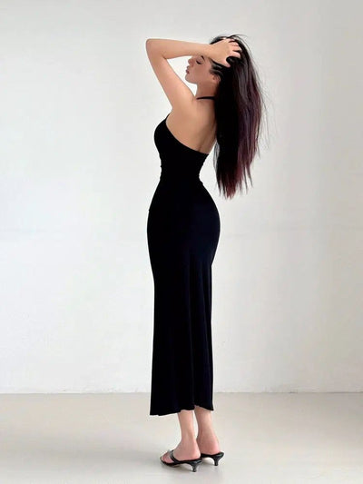 Livia Minimal Halter Dress-korean-fashion-Dress-Livia's Closet-OH Garments