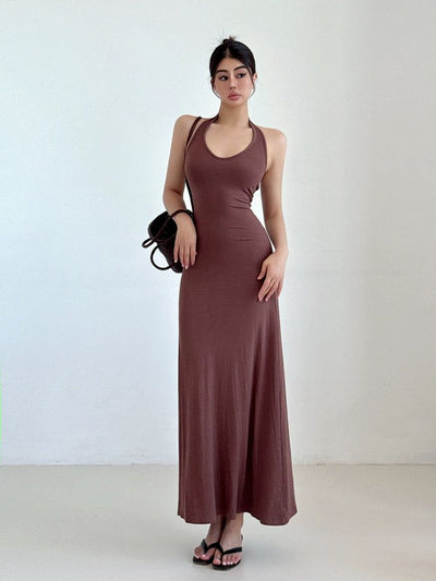 Livia Plain Color Slim Dress-korean-fashion-Dress-Livia's Closet-OH Garments
