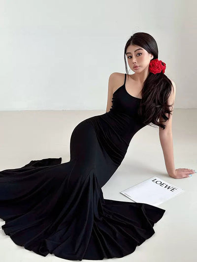Livia Pleated Slim Fit Cami Dress-korean-fashion-Dress-Livia's Closet-OH Garments