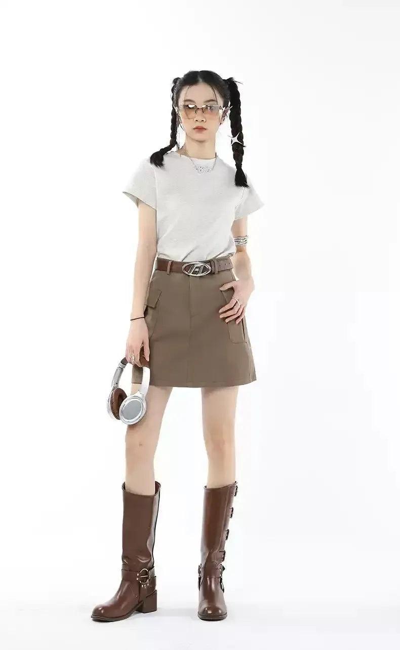 Mina Basic Round Neck T-Shirt-korean-fashion-T-Shirt-Mina's Closet-OH Garments