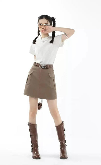 Mina Basic Round Neck T-Shirt-korean-fashion-T-Shirt-Mina's Closet-OH Garments