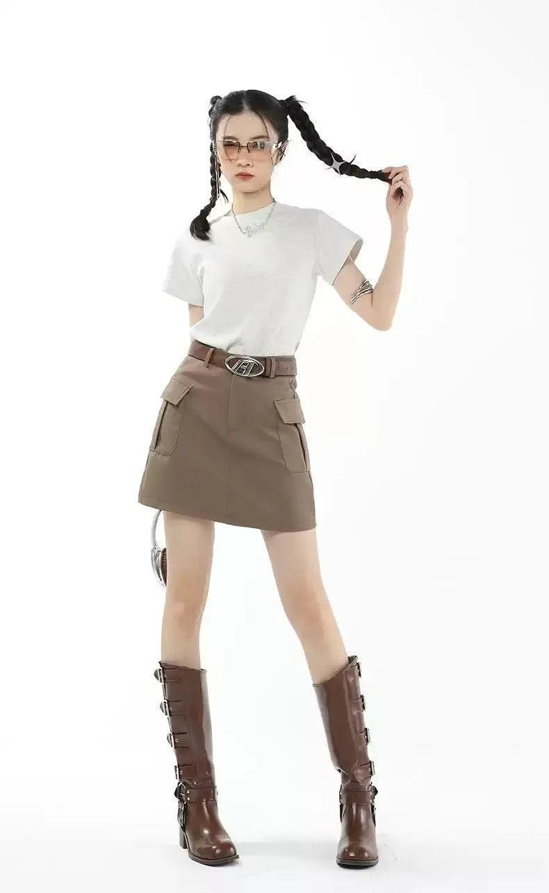 Mina Basic Round Neck T-Shirt-korean-fashion-T-Shirt-Mina's Closet-OH Garments