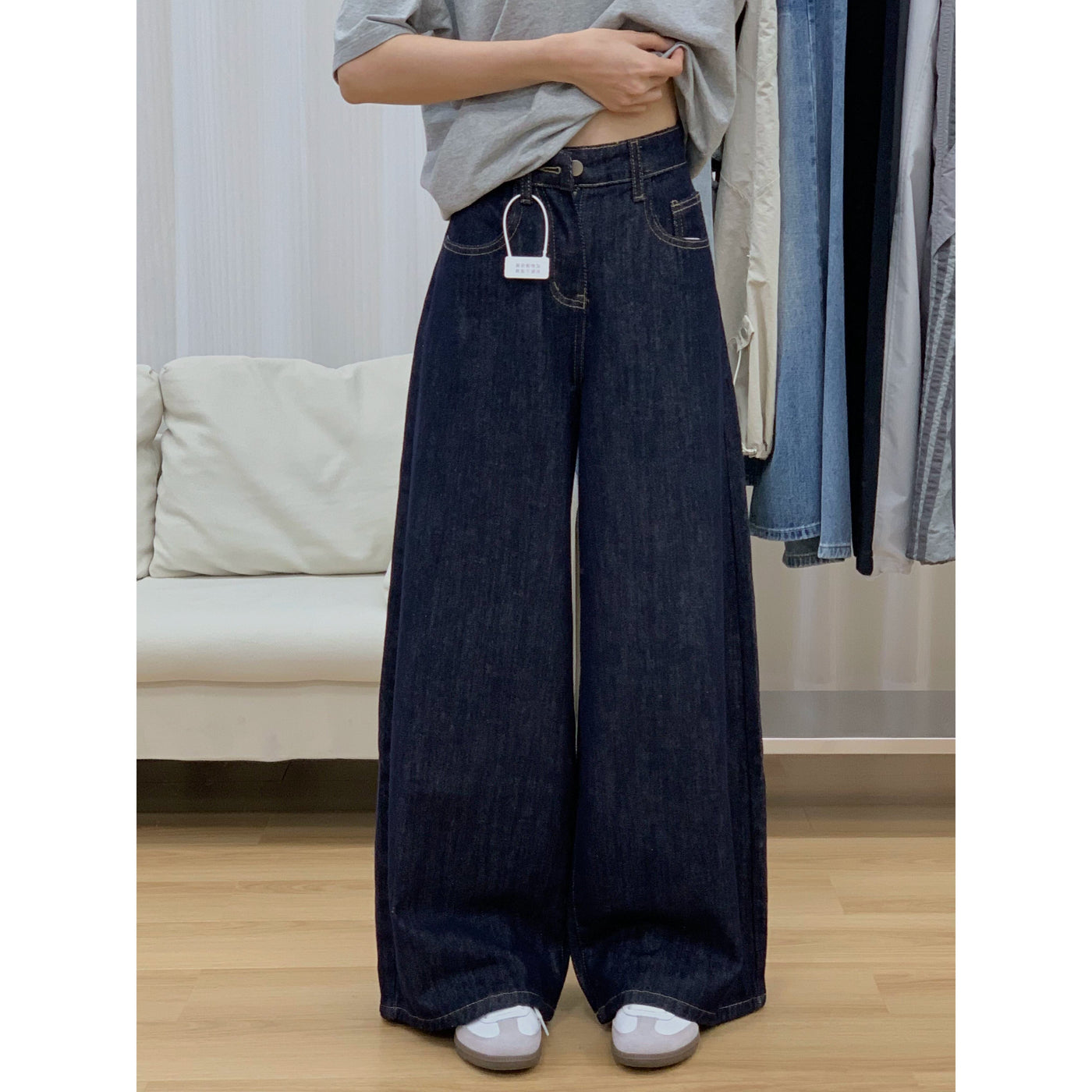 Mina Basic Wide Leg Jeans-korean-fashion-Jeans-Mina's Closet-OH Garments