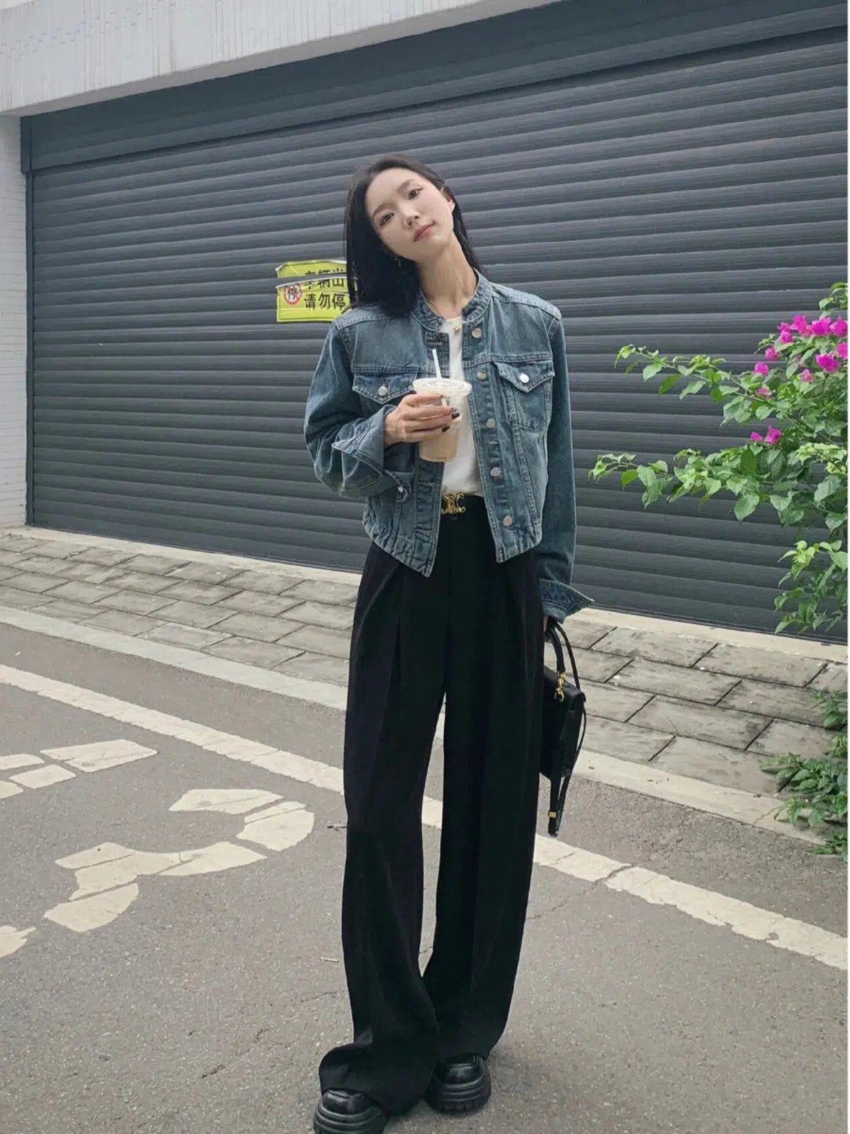 Mina Boxy Cut Buttoned Denim Jacket-korean-fashion-Jacket-Mina's Closet-OH Garments