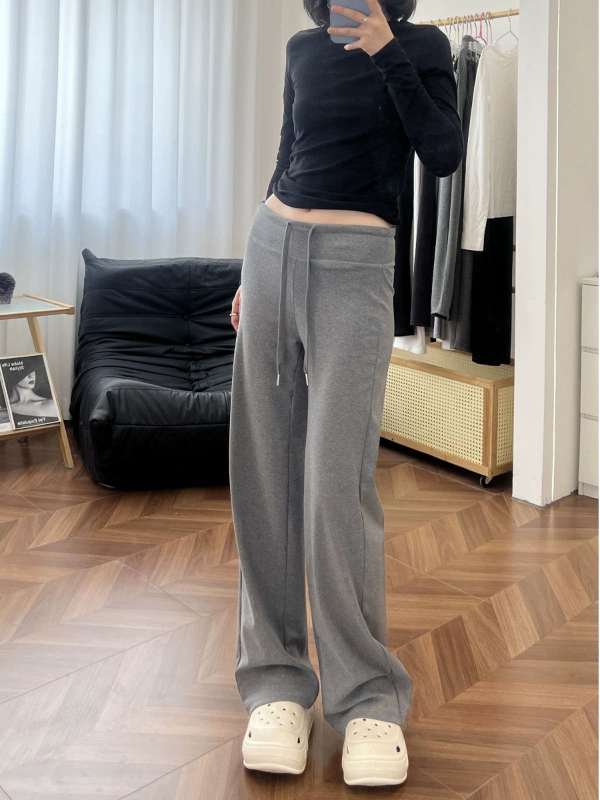 Mina Casual Drawstring Slim Fit Pants-korean-fashion-Pants-Mina's Closet-OH Garments