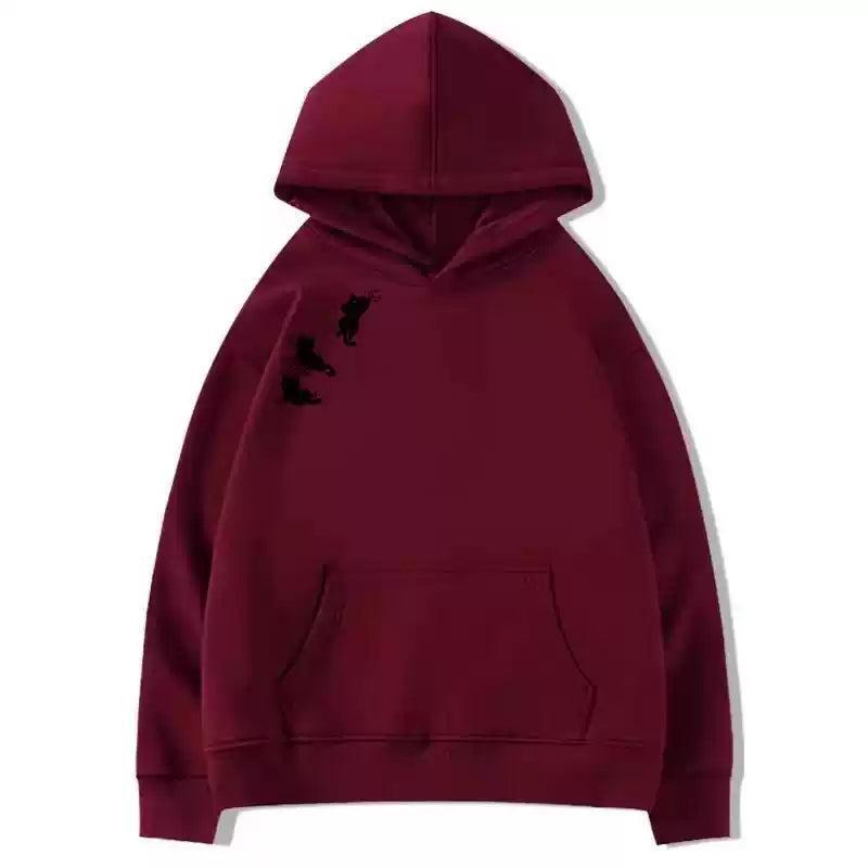 Mina Cat in Motion Hoodie-korean-fashion-Hoodie-Mina's Closet-OH Garments