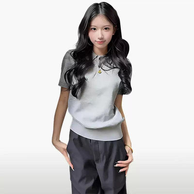 Mina Classic Knit Polo-korean-fashion-Polo-Mina's Closet-OH Garments