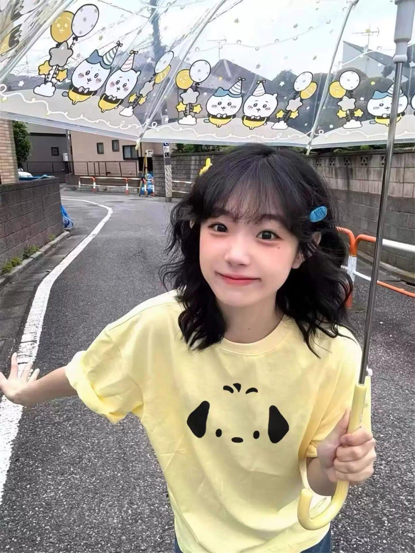 Mina Dog Icon Graphic T-Shirt-korean-fashion-T-Shirt-Mina's Closet-OH Garments