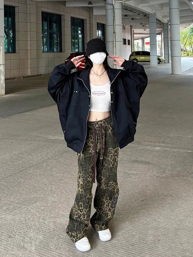 Mina Drawstring Leopard Print Pants-korean-fashion-Pants-Mina's Closet-OH Garments