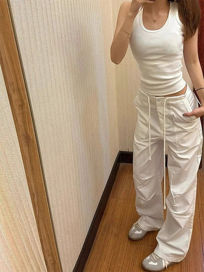 Mina Drawstring Straight Leg Pants-korean-fashion-Pants-Mina's Closet-OH Garments