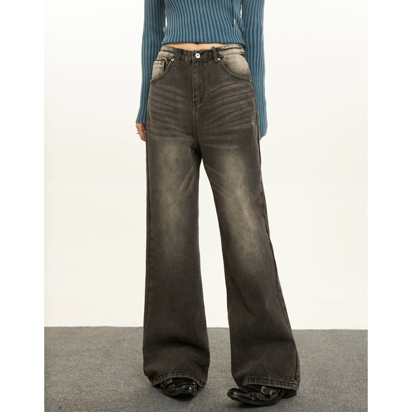 Mina Faded Cat Whiskers Straight Jeans-korean-fashion-Jeans-Mina's Closet-OH Garments