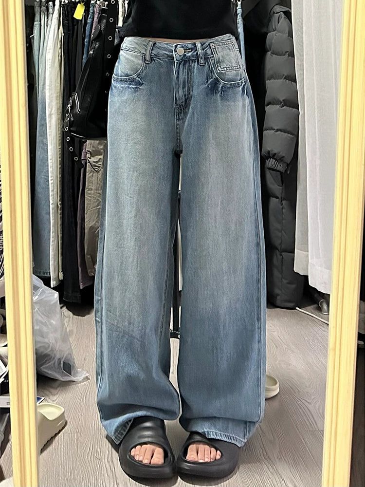 Mina Faded Skater Fit Jeans-korean-fashion-Jeans-Mina's Closet-OH Garments