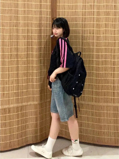 Mina Faded Wash Wide Denim Shorts-korean-fashion-Shorts-Mina's Closet-OH Garments