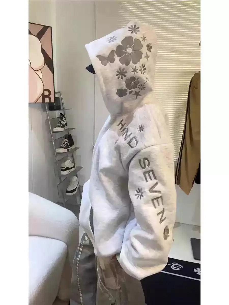 Mina Floral & Butterfly Hoodie-korean-fashion-Hoodie-Mina's Closet-OH Garments