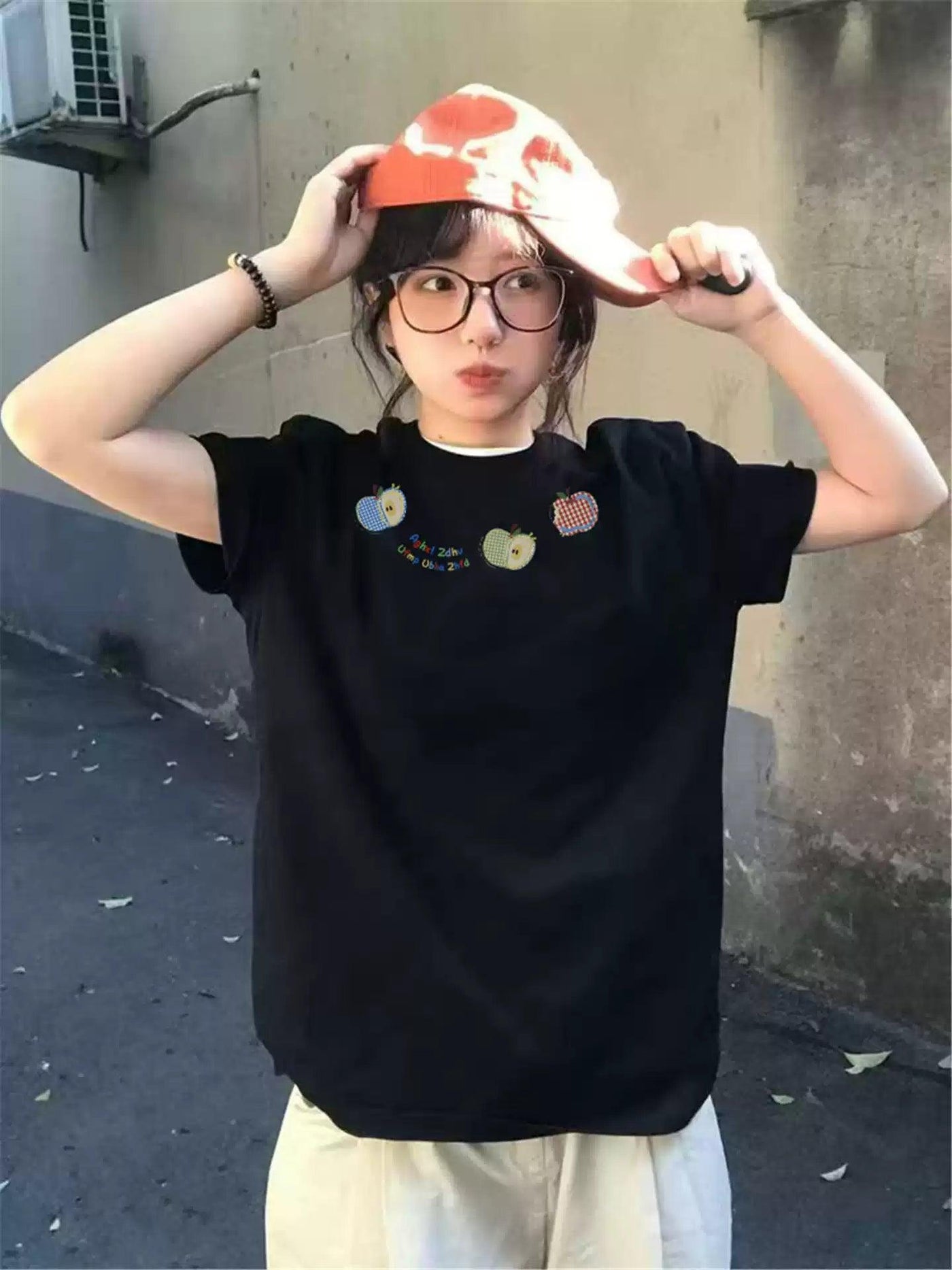 Mina Fruits Graphic T-Shirt-korean-fashion-T-Shirt-Mina's Closet-OH Garments