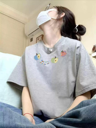 Mina Fruits Graphic T-Shirt-korean-fashion-T-Shirt-Mina's Closet-OH Garments