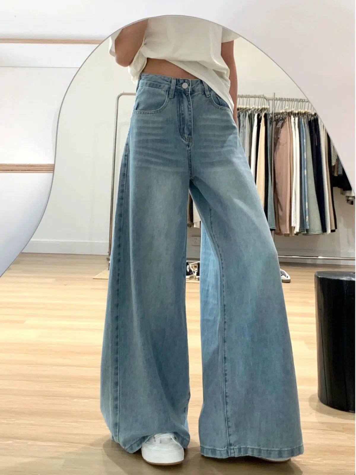 Mina High Waist Wide Cut Jeans-korean-fashion-Jeans-Mina's Closet-OH Garments