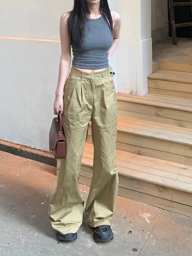 Mina High Waist Wide Leg Pants-korean-fashion-Pants-Mina's Closet-OH Garments