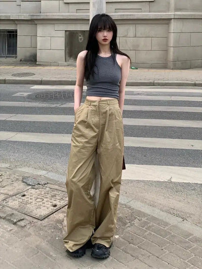 Mina High Waist Wide Leg Pants-korean-fashion-Pants-Mina's Closet-OH Garments