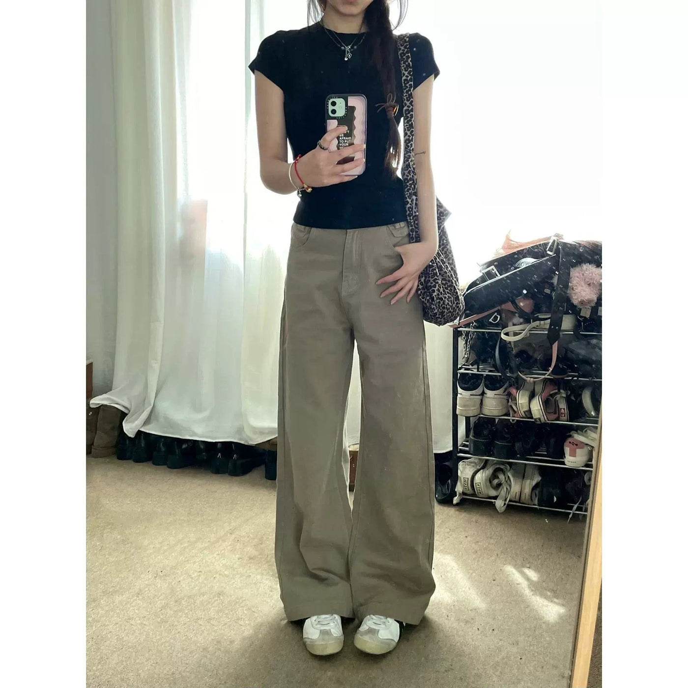 Mina High Waisted Loose Wide Pants-korean-fashion-Pants-Mina's Closet-OH Garments